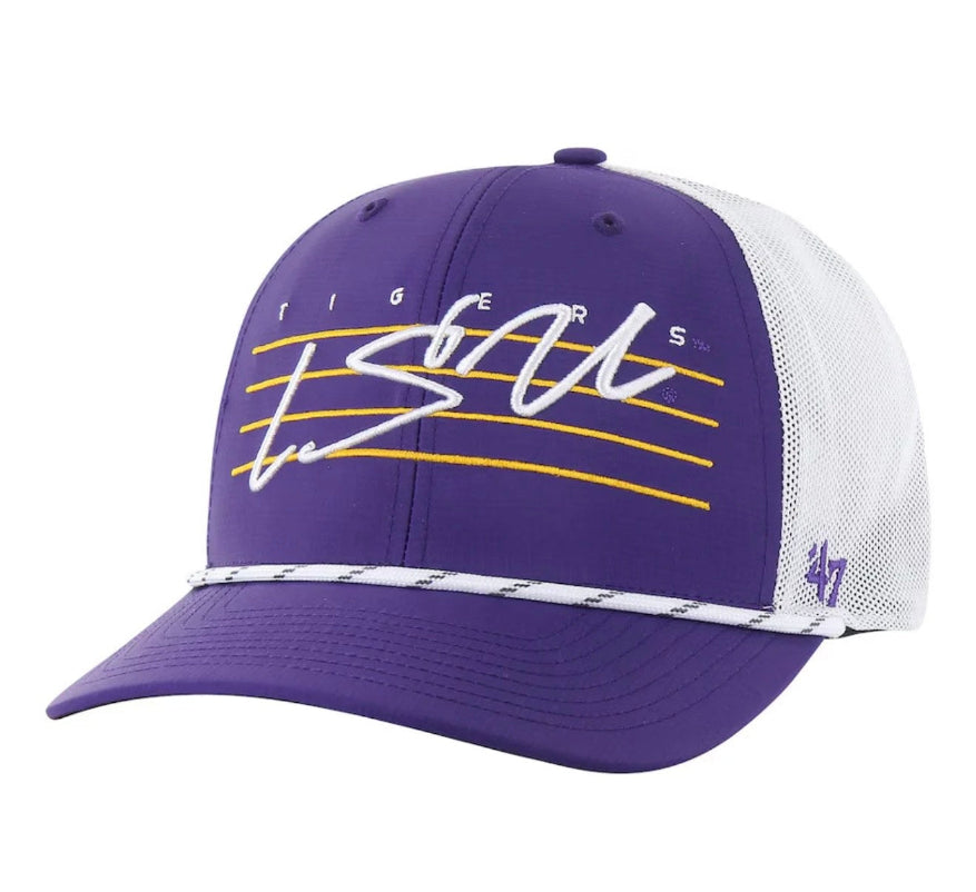 LSU Tigers 47 Downburst Rope Trucker Hat