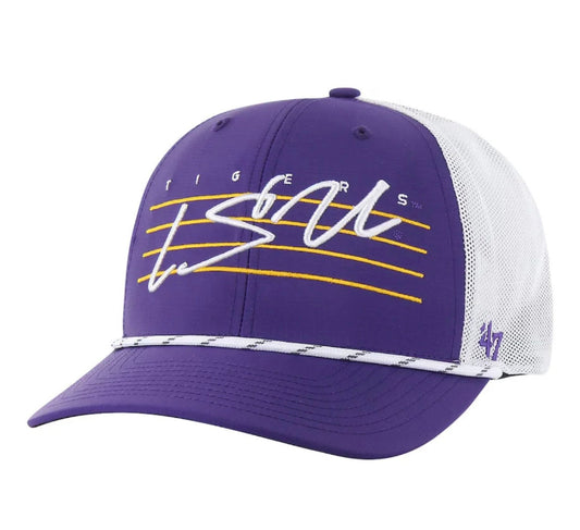 LSU Tigers 47 Downburst Rope Trucker Hat