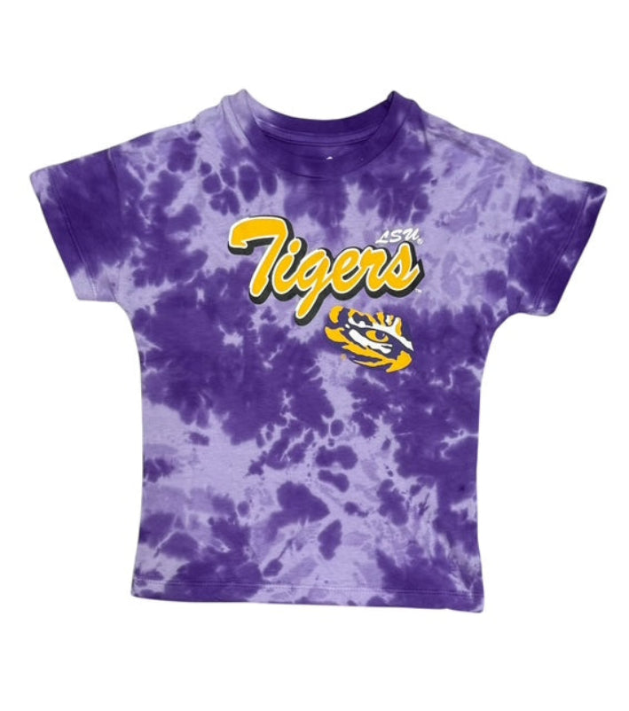 LSU Tigers Child/Youth Girls Gen2 Tie Die Tee