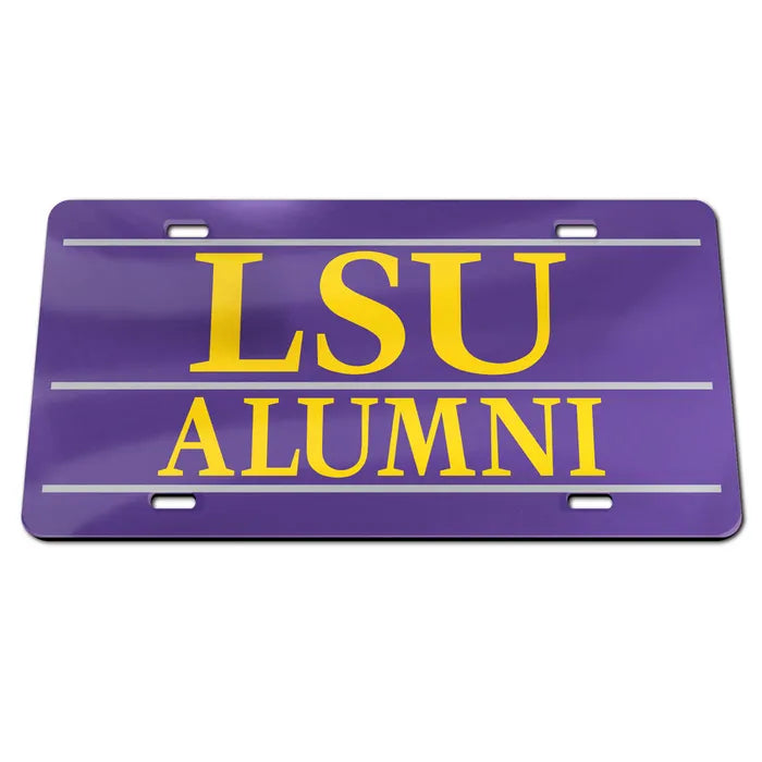 LSU Tigers Alumni Mirrored License Plate