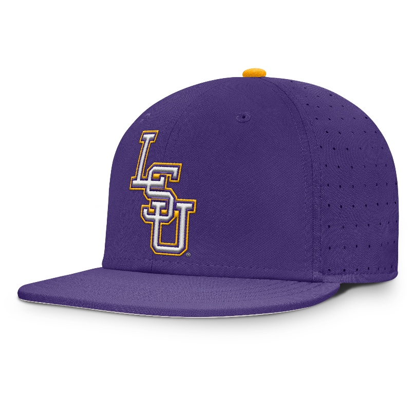 LSU Tigers Nike Official On-Field Fitted Baseball Hat