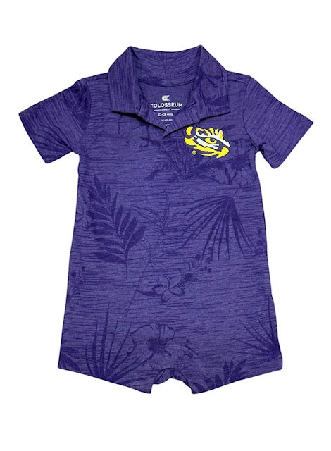LSU Tigers Infant Colosseum Fern Romper