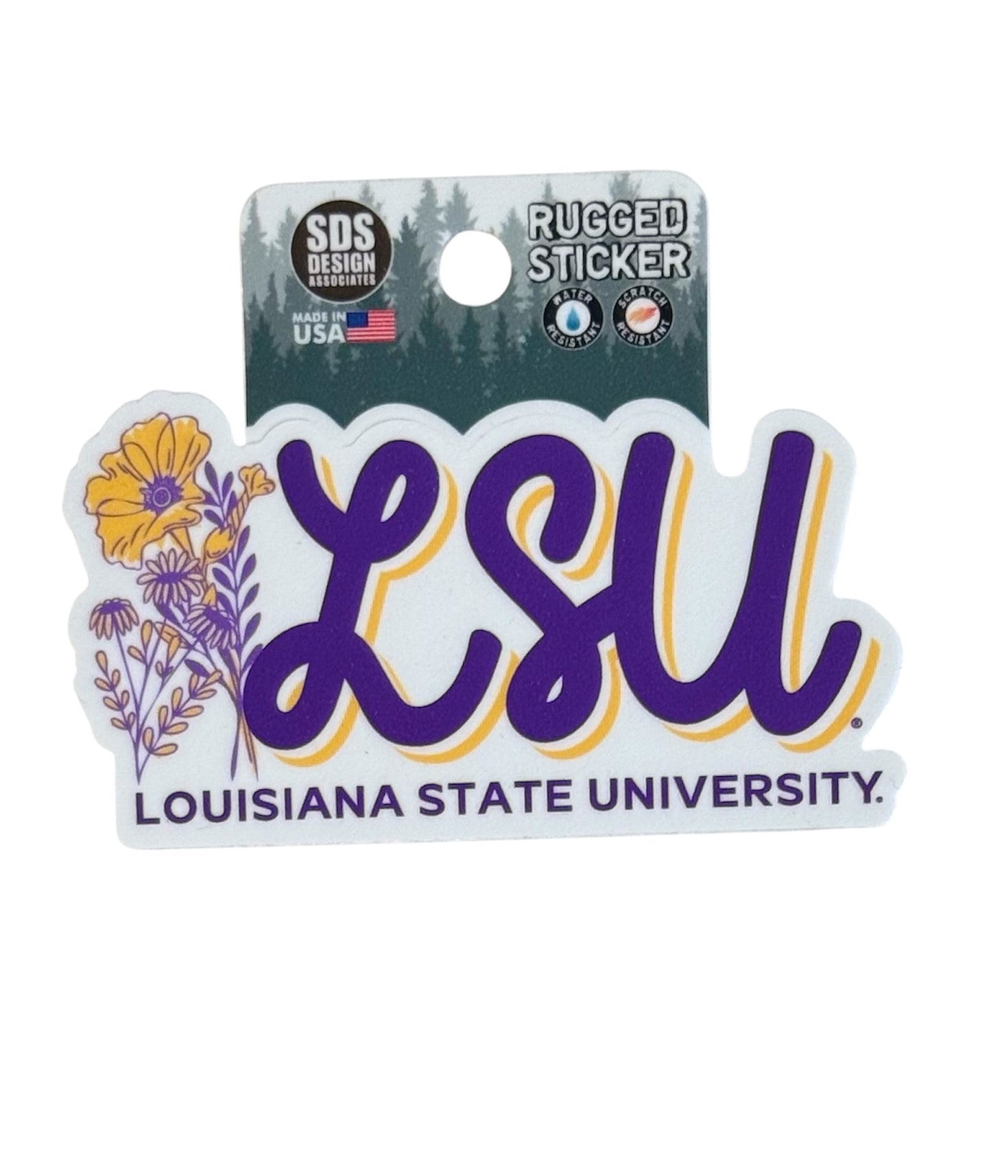 LSU Tigers Rugged Flower Decal
