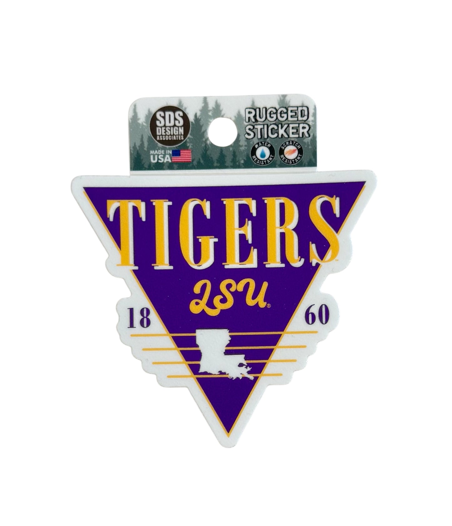 LSU Tigers Rugged Triangle Decal