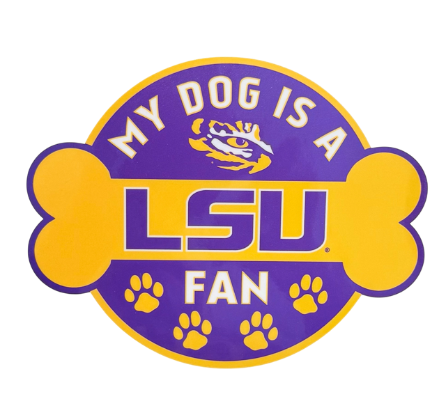 LSU Tigers My Dog Is A LSU Fan Decal