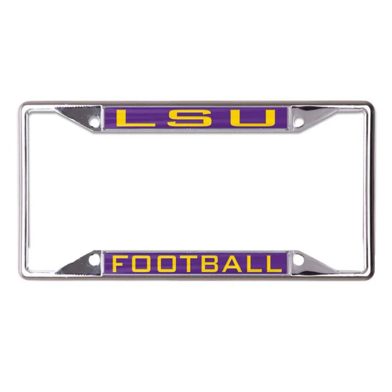 LSU Tigers Wincraft Football Mirrored License Plate Frame