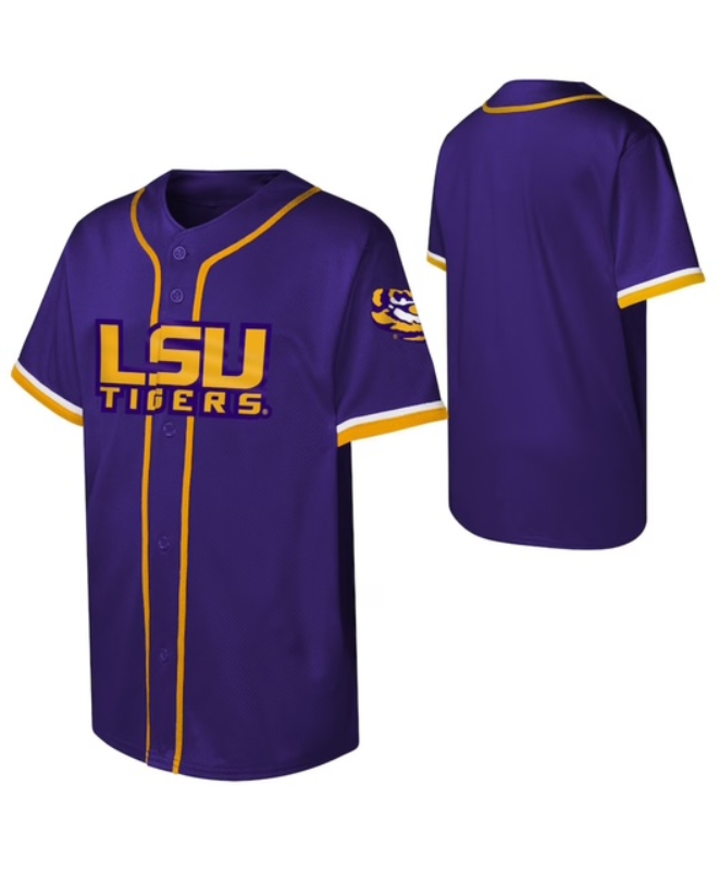 LSU Tigers Child/Youth Gen2 Baseball Jersey