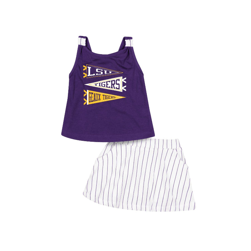 LSU Tigers Infant Girls Colosseum Tee and Skort Set