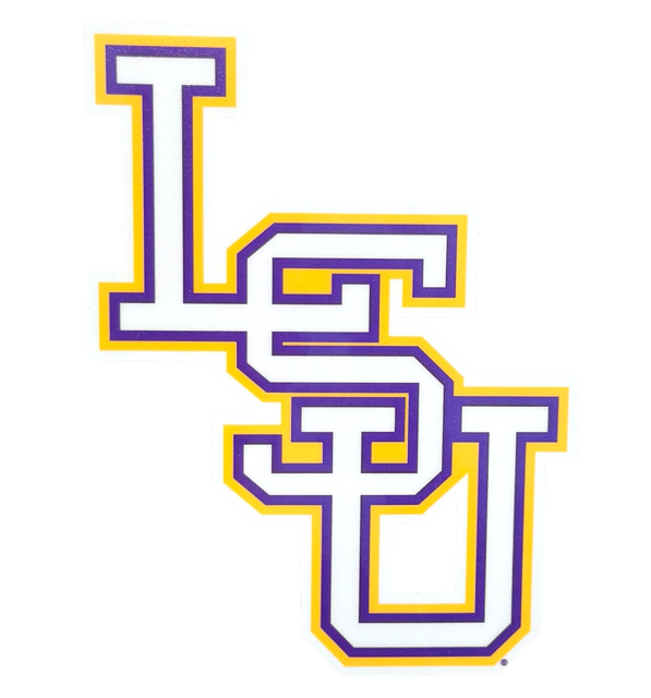 LSU Tigers Interlock Baseball Logo Decal