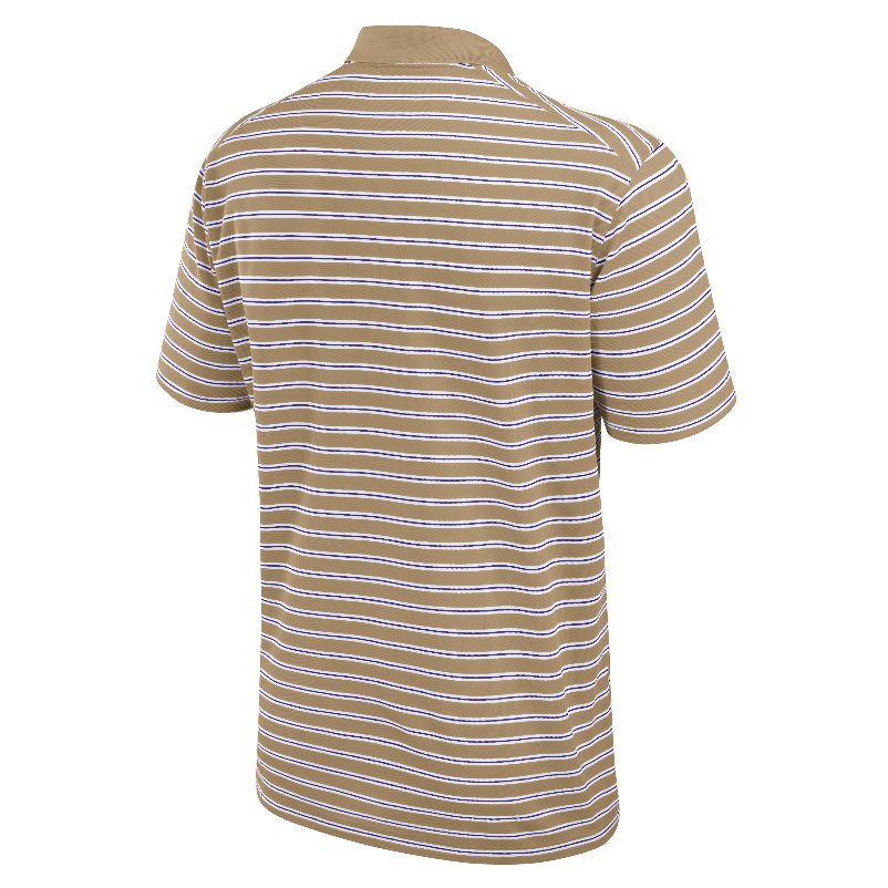 LSU Tigers Nike Striped Polo - Khaki