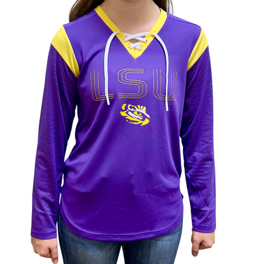 LSU Tigers Women's GIII Jersey Long Sleeve Tee