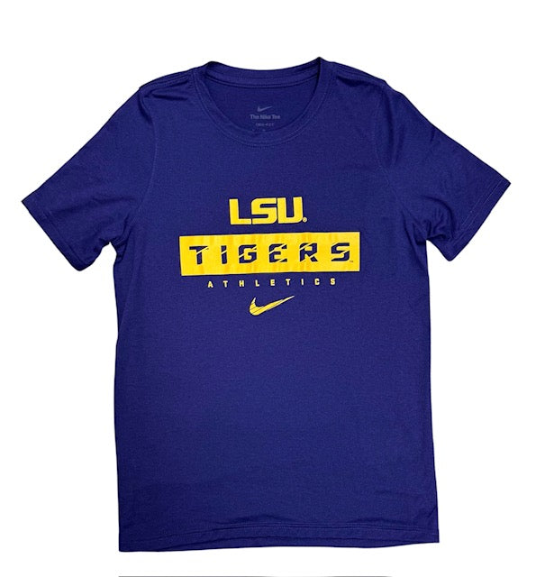 LSU Tigers Youth Nike On-Field Dri-Fit Tee