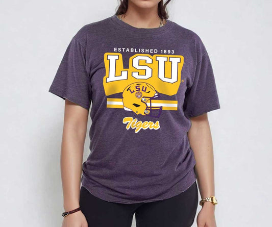 LSU Tigers Women's QB XL Graphic T-Shirt