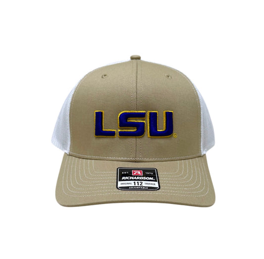 LSU Tigers Richardson Trucker Hat - Khaki