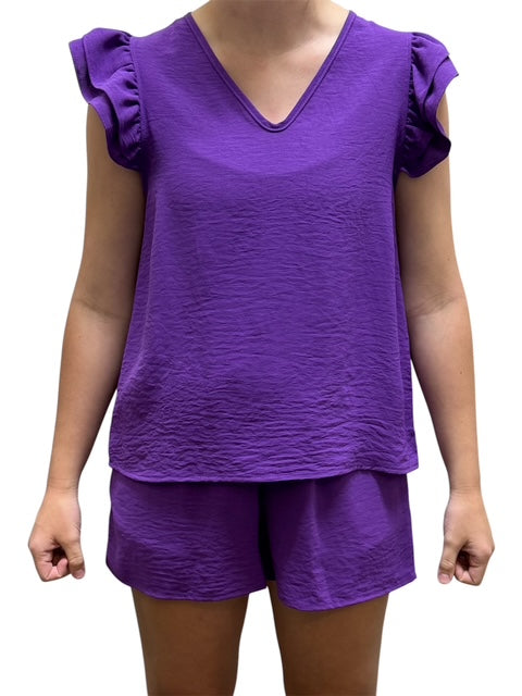 Pixi + Ivy Women's Cape Cod Blouse/Short Set