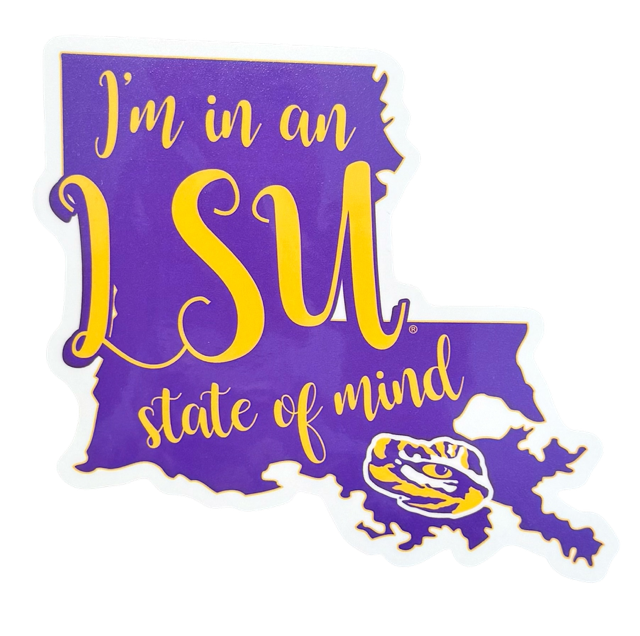 LSU Tigers State of Mind Decal - 6"