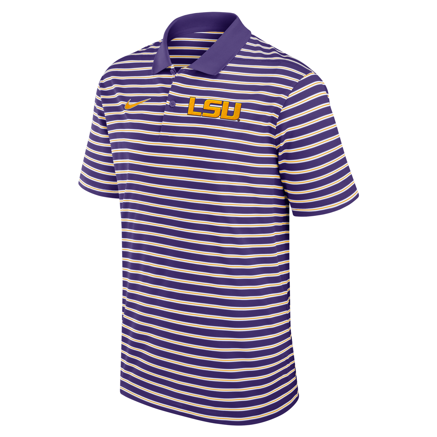 LSU Tigers Nike Striped Polo - Purple