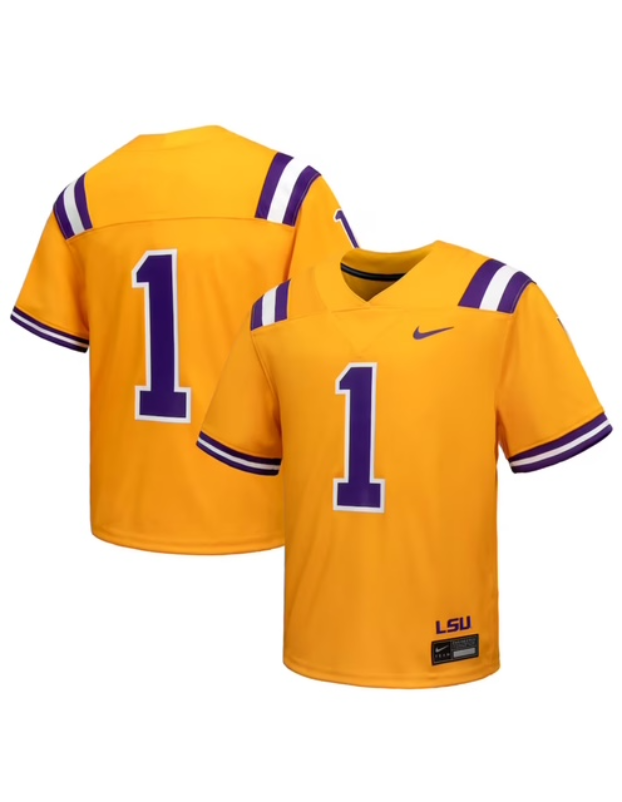 This LSU Tigers Nike #1 Alt 2 Football Jersey
