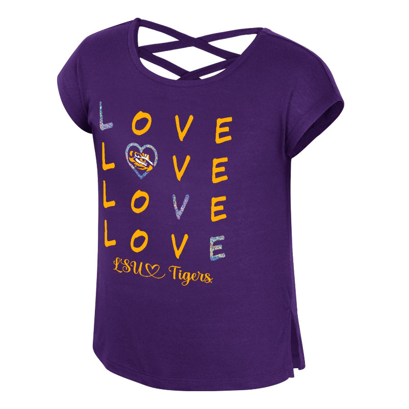 LSU Tigers Youth Girls Colosseum Girls Ember Tee