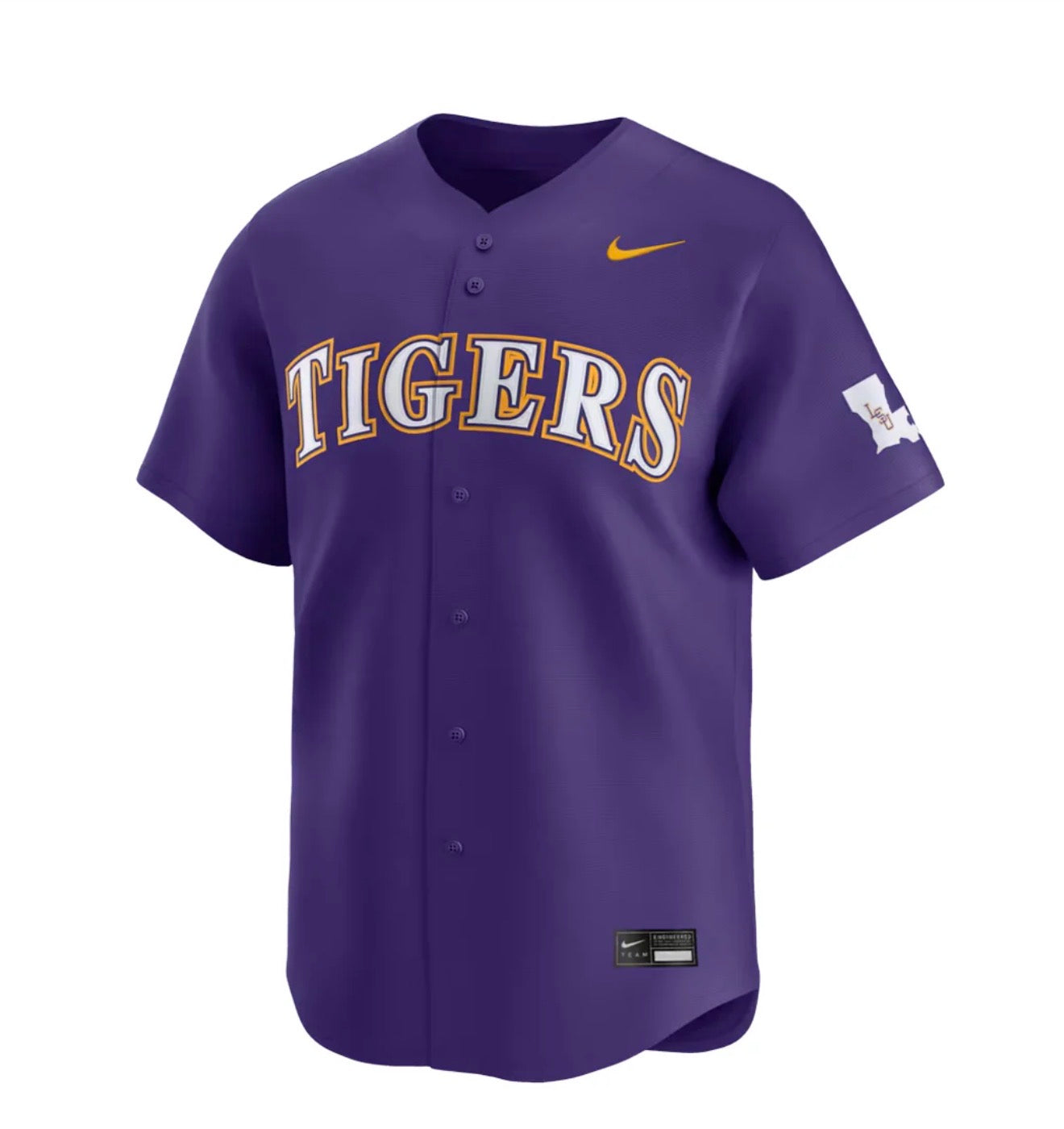 LSU Tigers Youth Nike Baseball Jersey - Purple