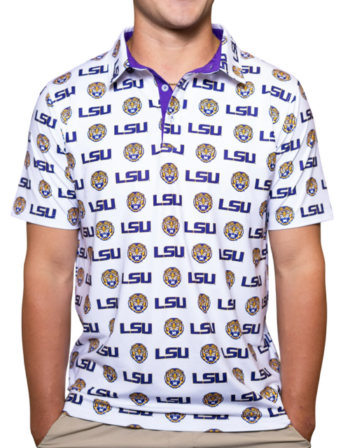 LSU Tigers All Over Print Polo