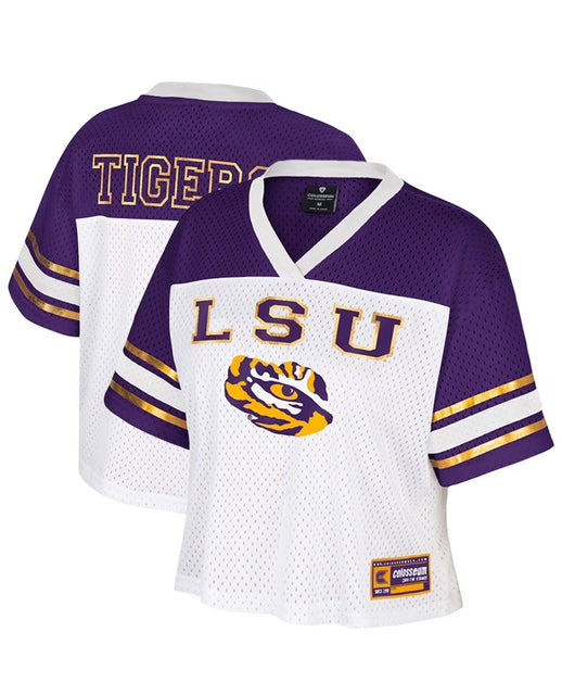 LSU Tigers Women's Colosseum Treasure Mesh Football Jersey