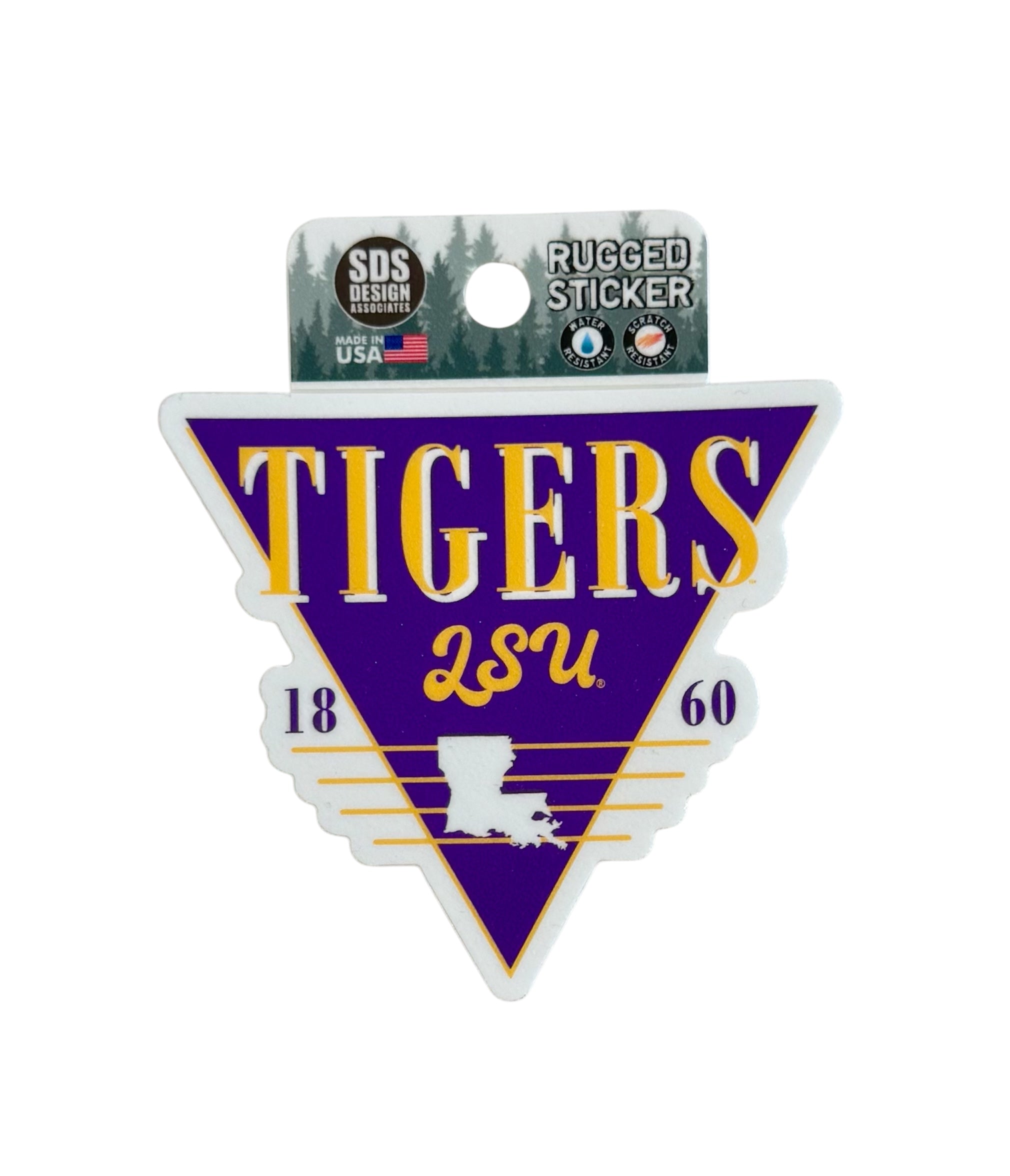 Lsu Address Labels LSU Tigers Rugged Triangle Decal – Purple & Gold Sports Shop