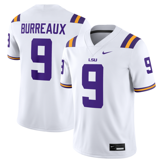 This LSU Tigers Nike #9 Burreaux Replica Football Jersey