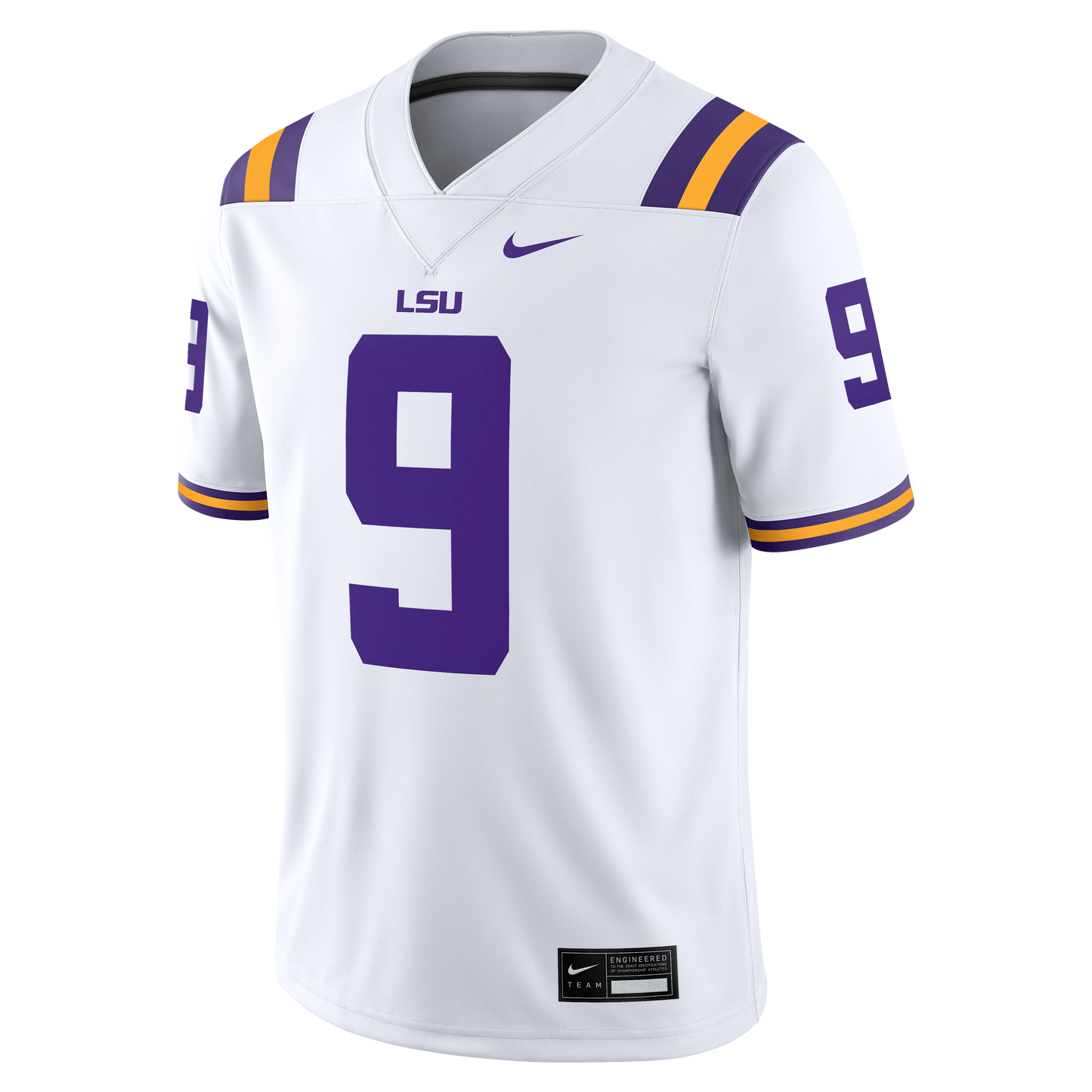 This LSU Tigers Nike #9 Burreaux Replica Football Jersey