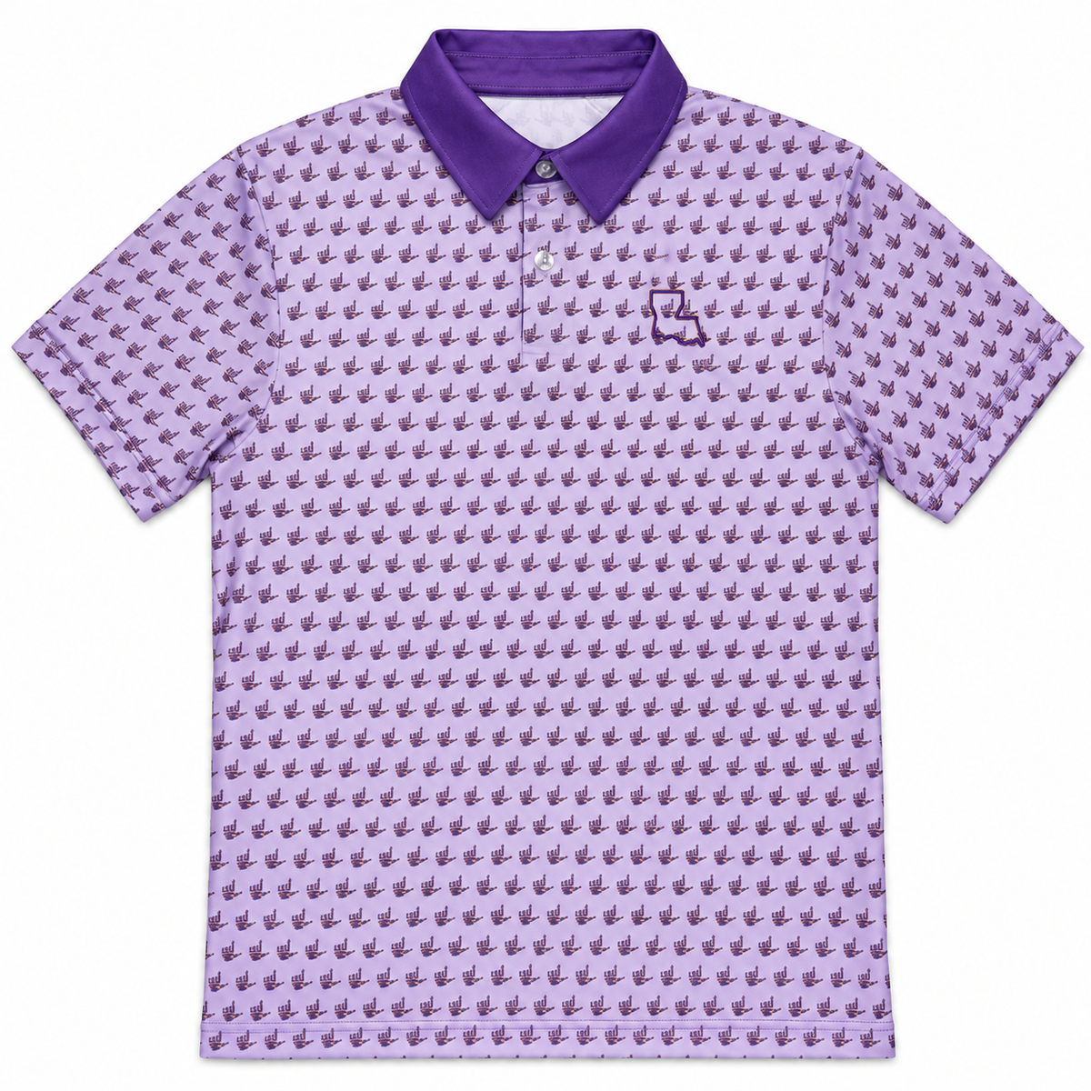 Men's "L" Glove All-Over Print Polo