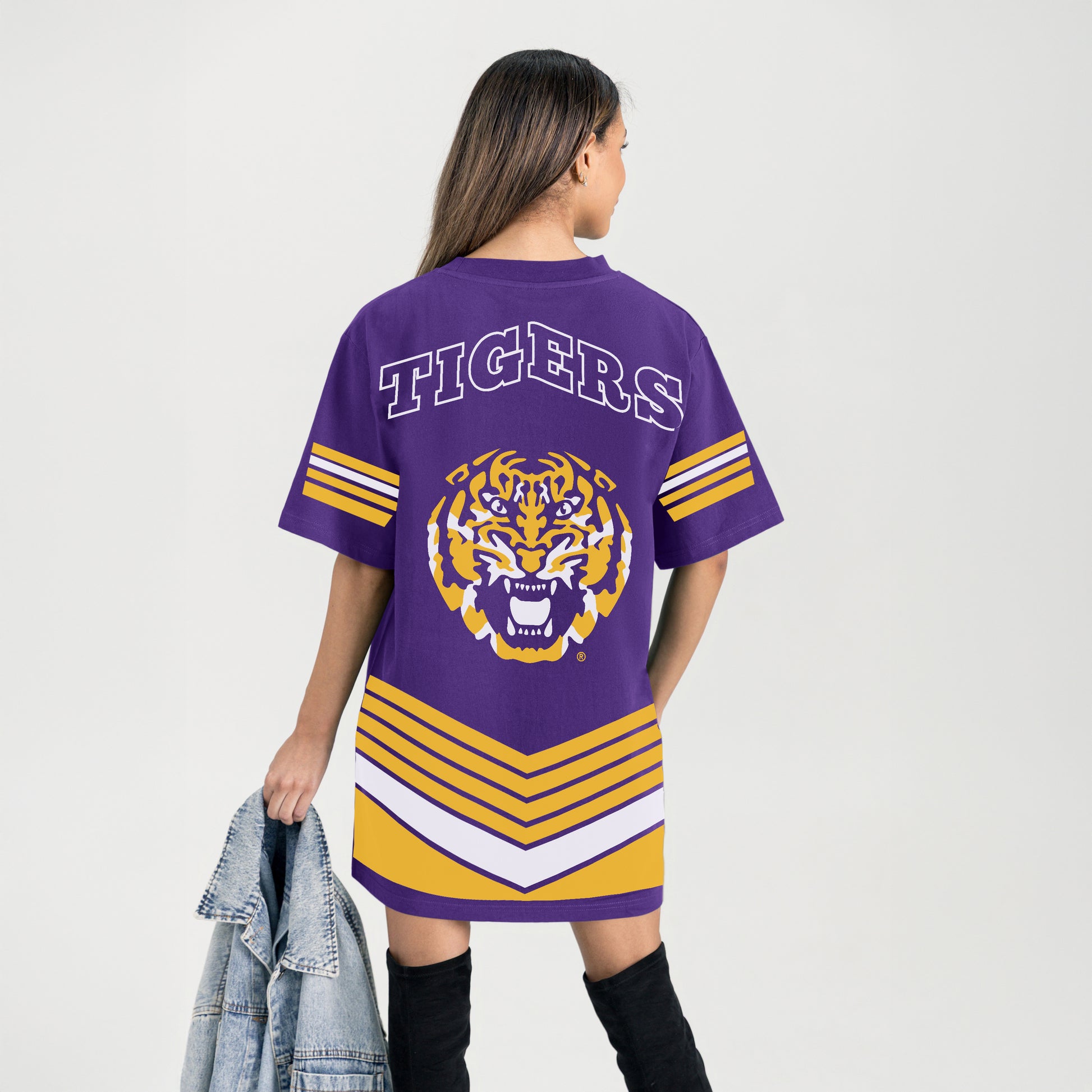 LSU Tiger's Women's Gameday Couture Perfect Score T-Shirt Dress LSU Tiger's Women's Gameday Couture Perfect Score T-Shirt Dress