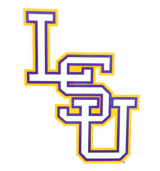 LSU Tigers Interlock Baseball Logo Decal