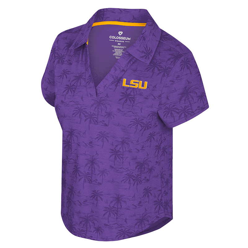 LSU Tigers Women's Fiyero Palm Polo