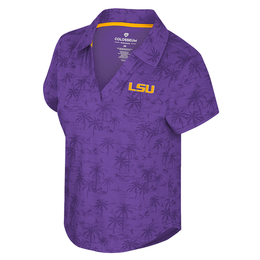 LSU Tigers Women's Fiyero Palm Polo