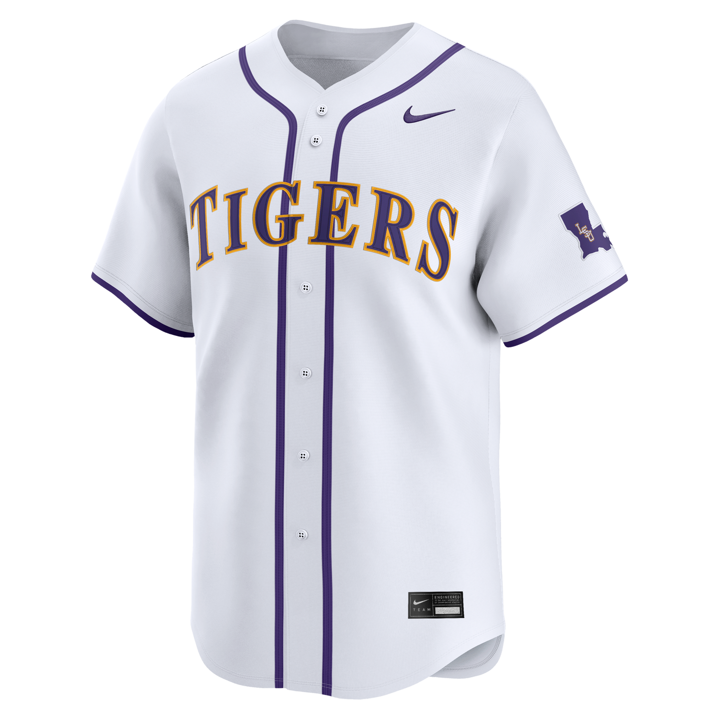 LSU Tigers Nike Official Replica White Baseball Jersey