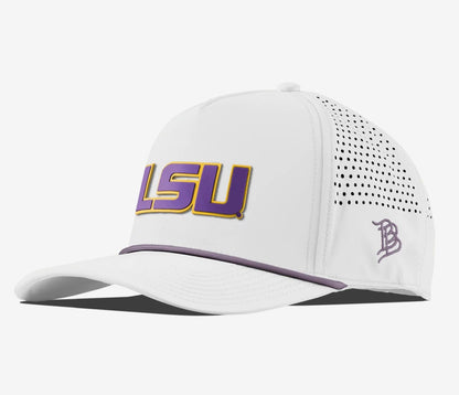 LSU Tigers Branded Bills Curved 5-Panel Rope Hat - White