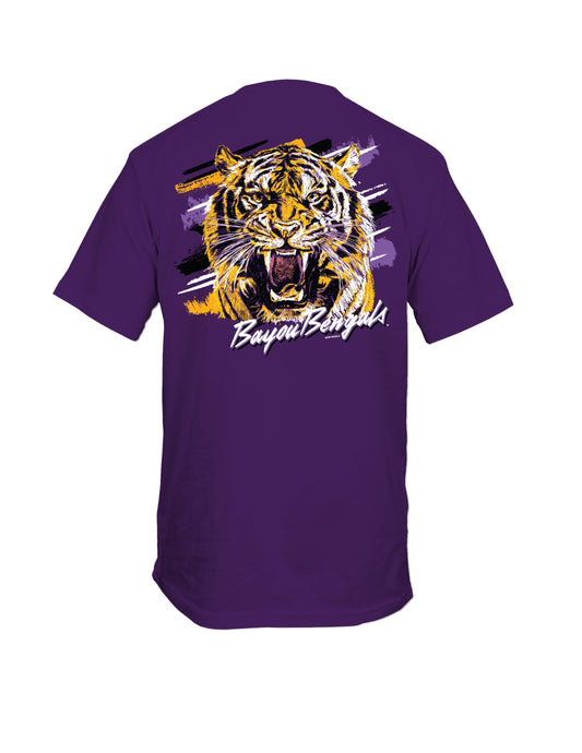 LSU Tigers Sketch Mascot T-Shirt