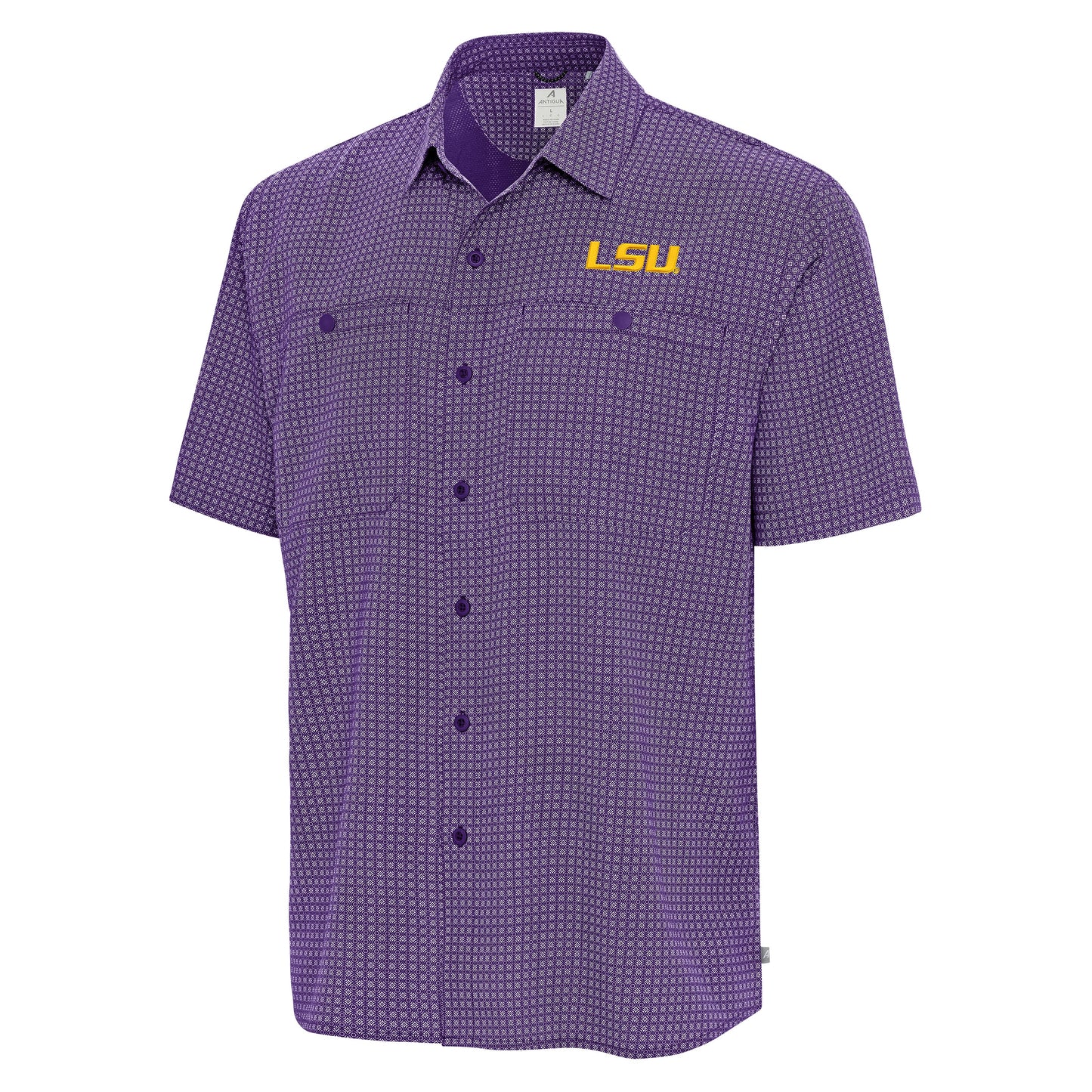LSU Tigers Antigua Mosaic Short Sleeve Shirt