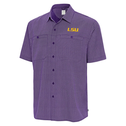 LSU Tigers Antigua Mosaic Short Sleeve Shirt