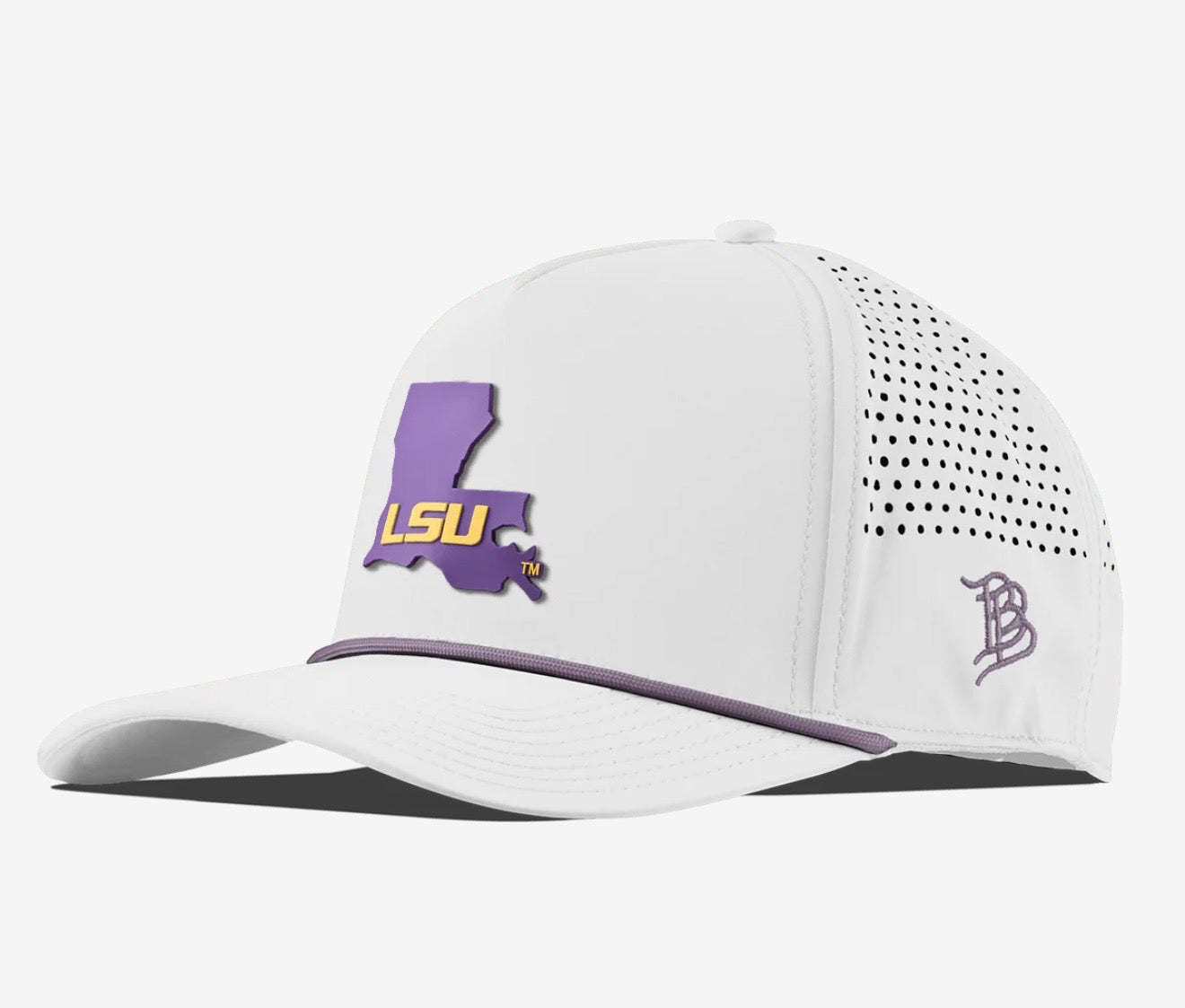 LSU Tigers Branded Bills State Logo Curved 5-Panel Rope Hat