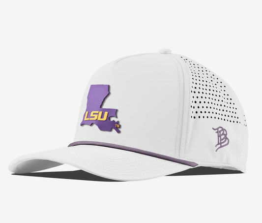 LSU Tigers Branded Bills State Logo Curved 5-Panel Rope Hat