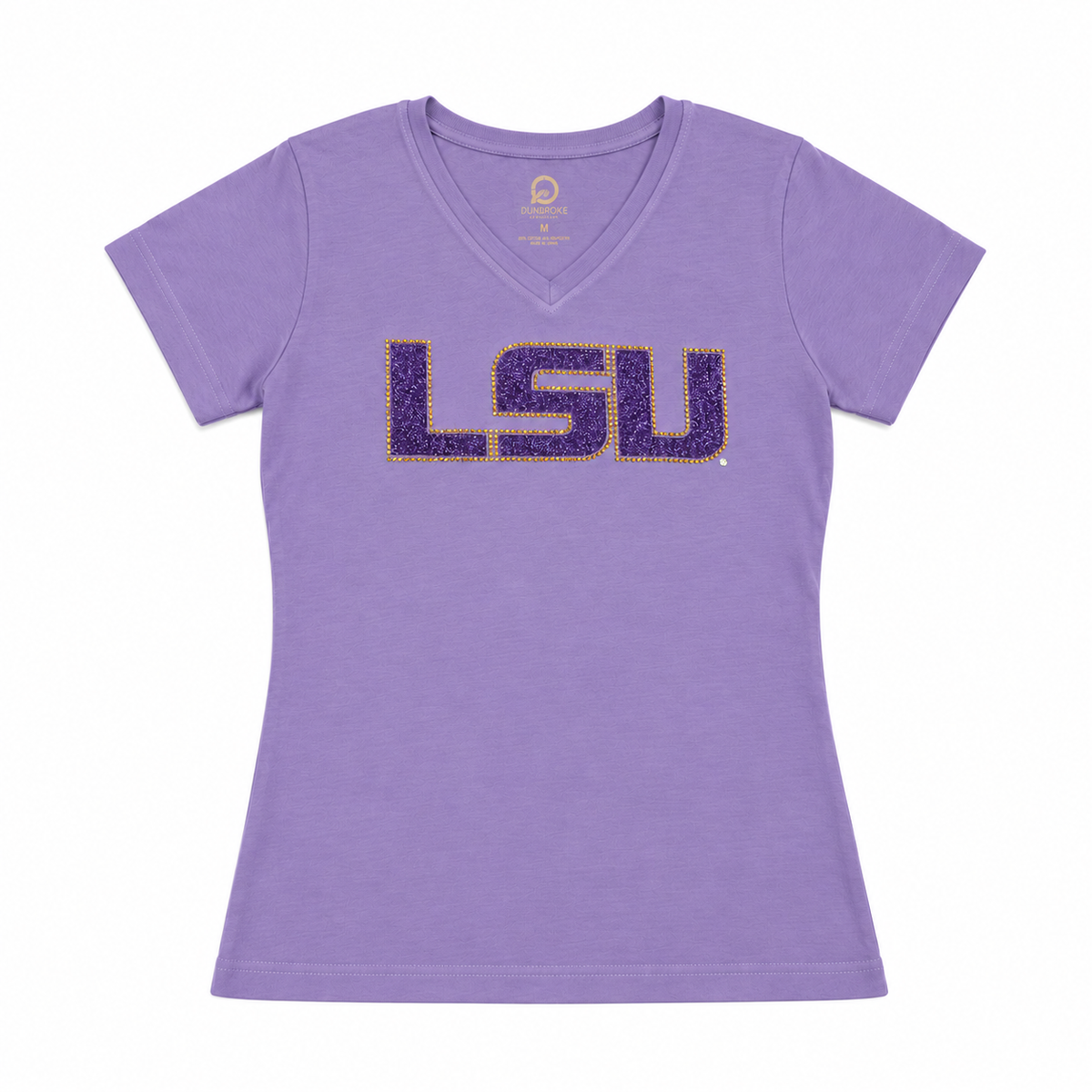LSU Tigers Women's Summit Glitter V-neck T-Shirt