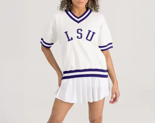 LSU Tigers Women's Gameday Couture Varsity Sweater
